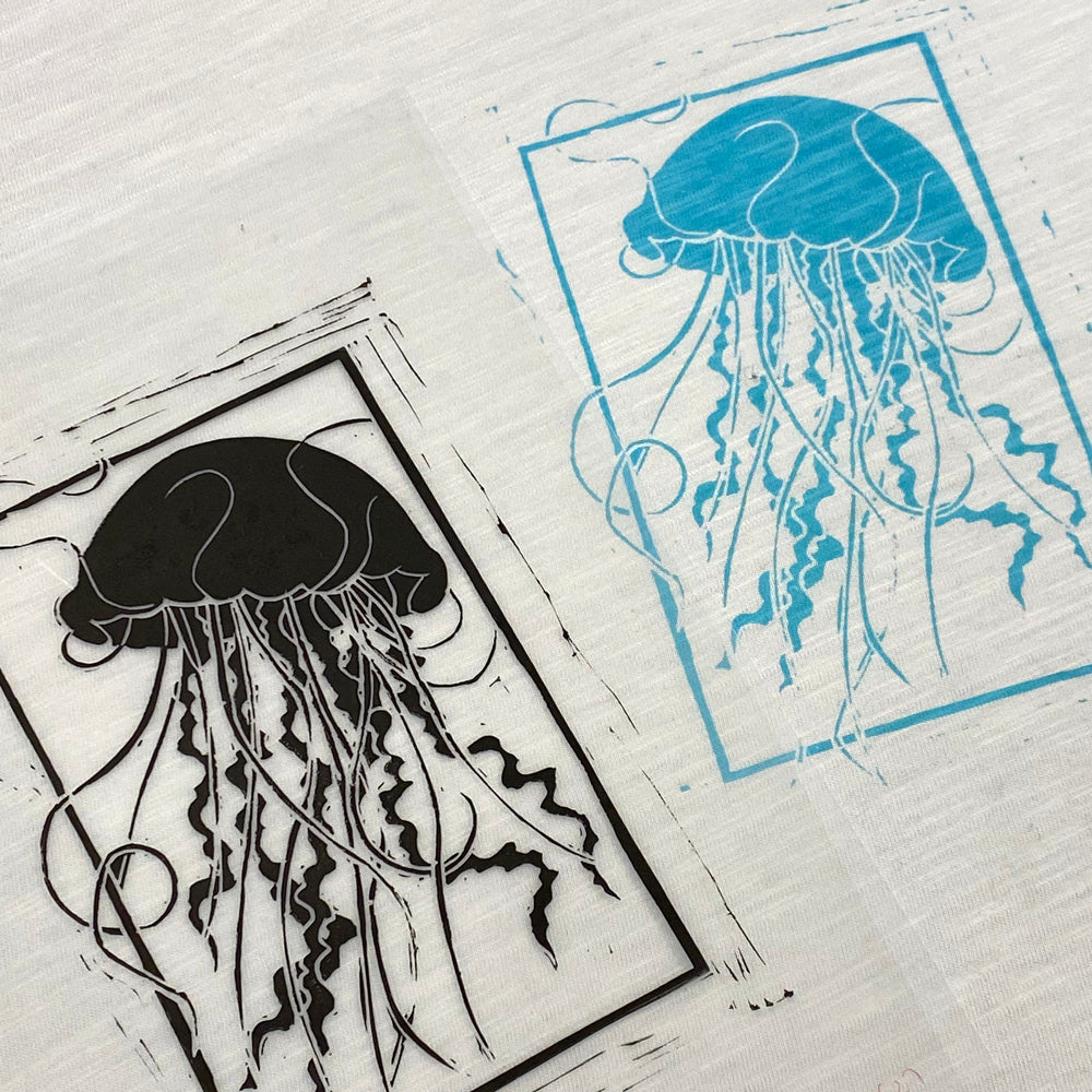 Transferring a Linocut to Inkjet Film using Adigraf Water Soluble Ink