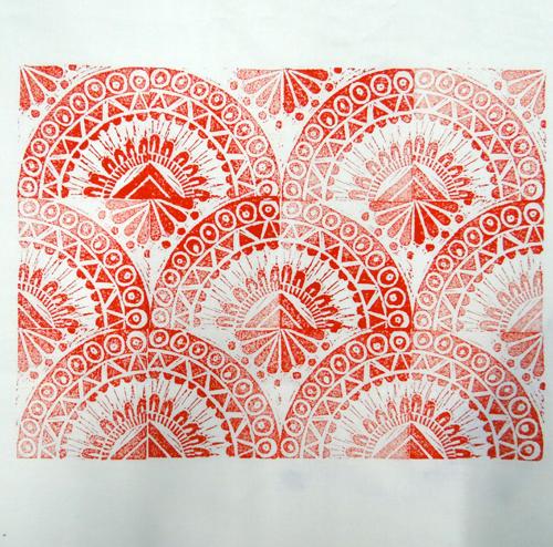 Printing Fabric with Square Lino