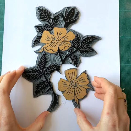 Jigsaw Linocut