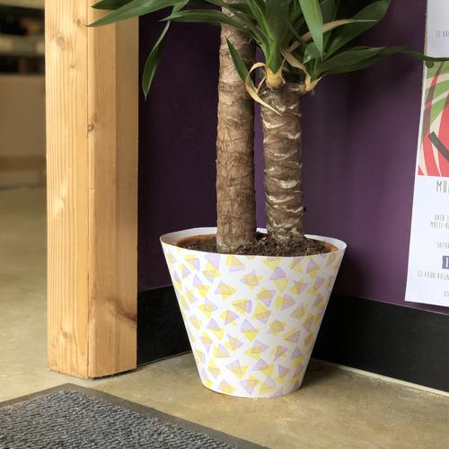 Block Printed Plant Pot Cover