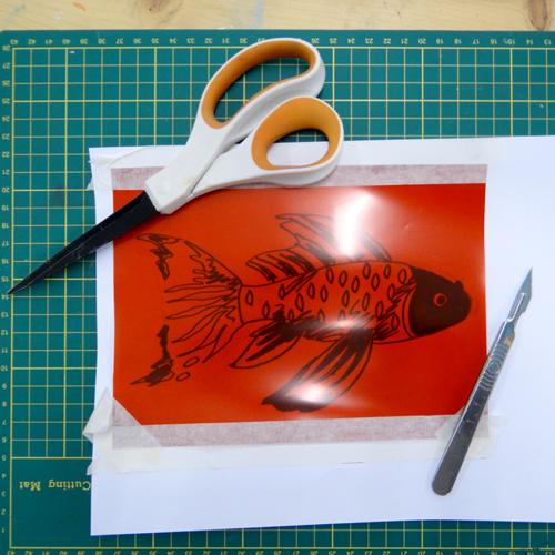 Using Red Masking Film to Expose A Screen