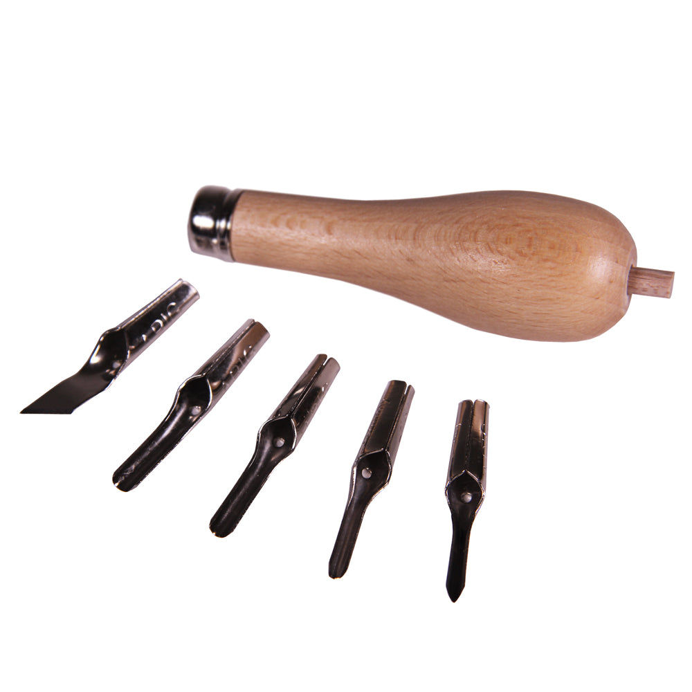 Abig Wooden Handled Lino Cutting Set