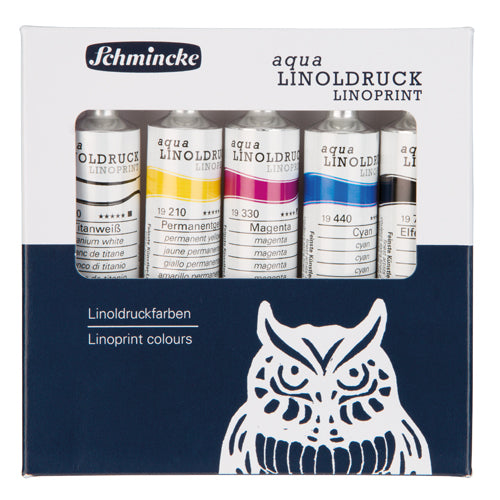 Schmincke Aqua Linoprint Ink - 20ml - Set of five