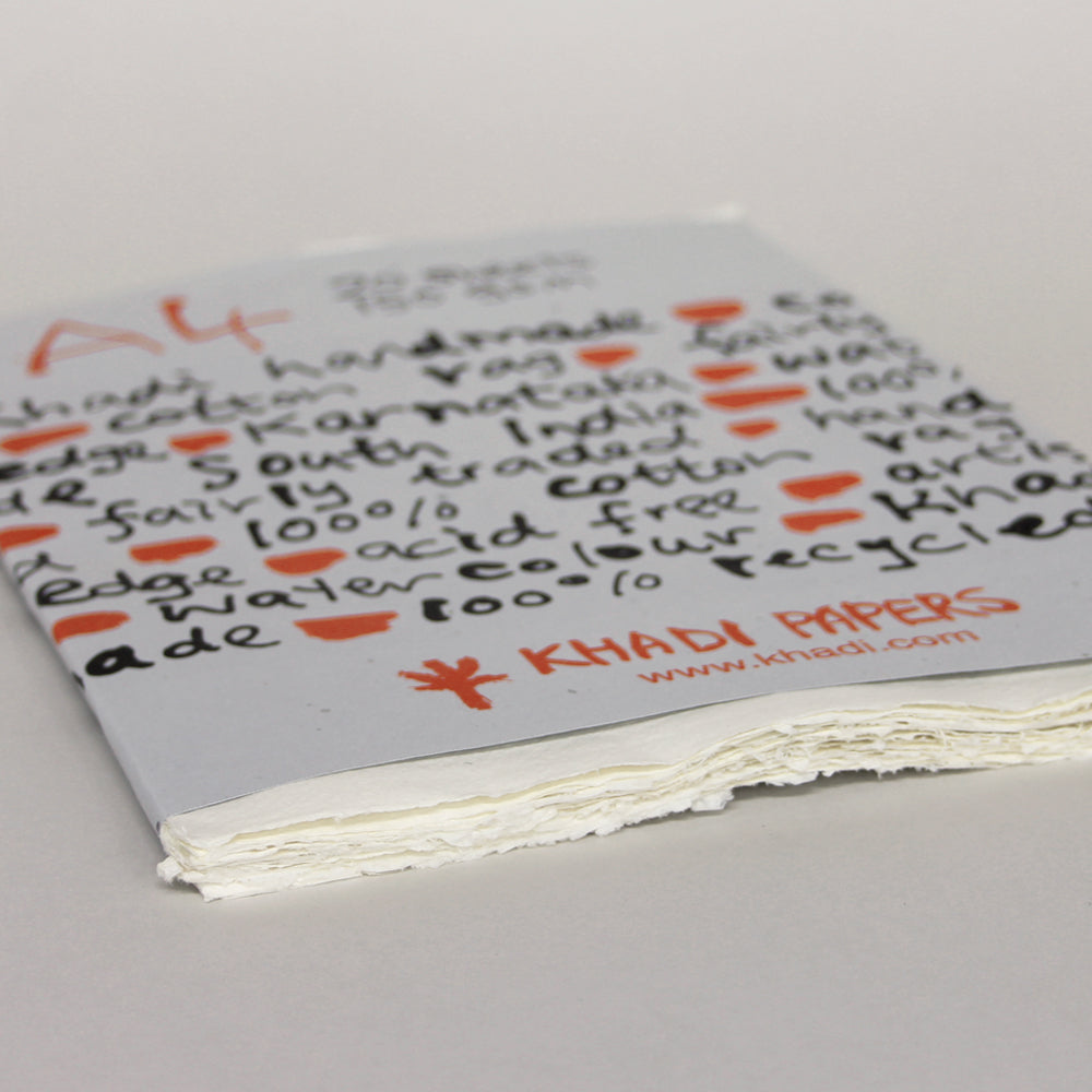 Khadi Papers White Rag Paper Pack - A4