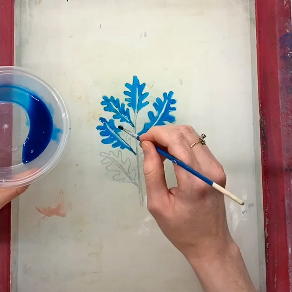 Using Drawing Fluid and Filler to Create an Easy Screen Printed Design