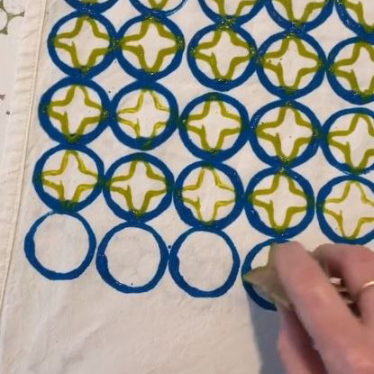 How to Print Fabric with a Toilet Roll Tube