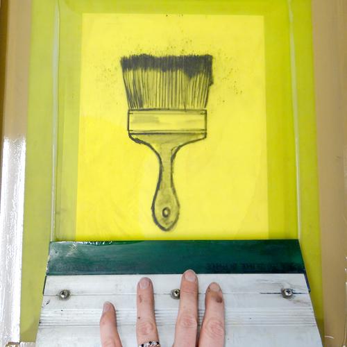 Screen Printing a Graphite Drawing