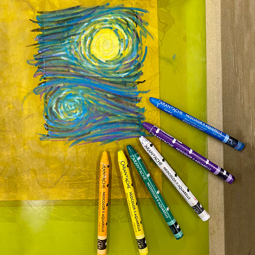 Neocolor Pastels for Mono Screen Printing