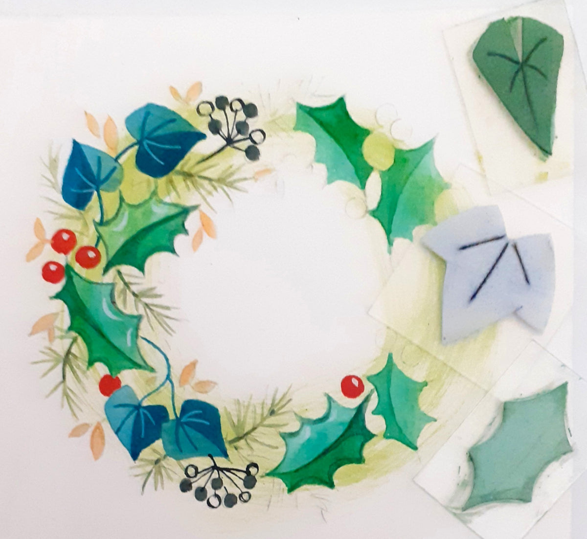Watercolour: Paint & Print a Winter Wreath with Karen Carter - Thursday 3rd December 2026