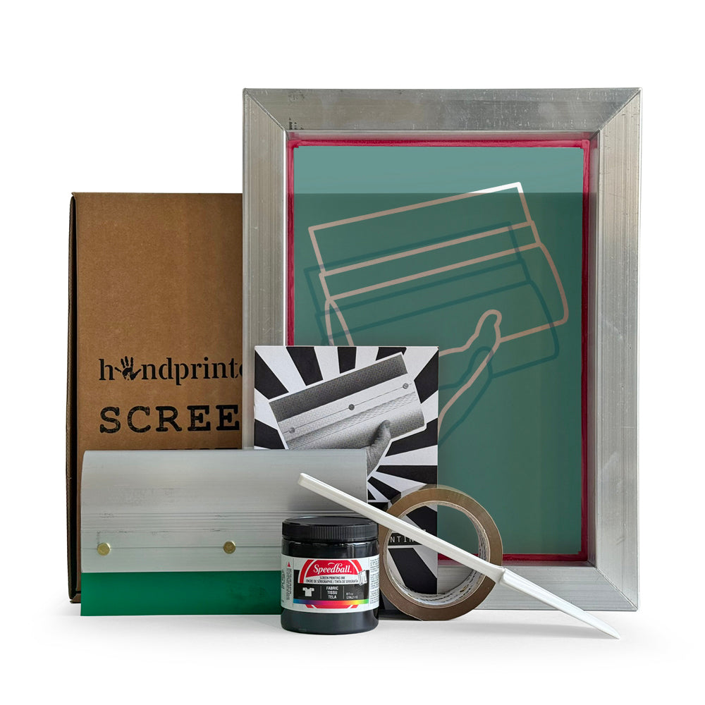 Handprinted Exposed Screen Printing Kit for Fabric