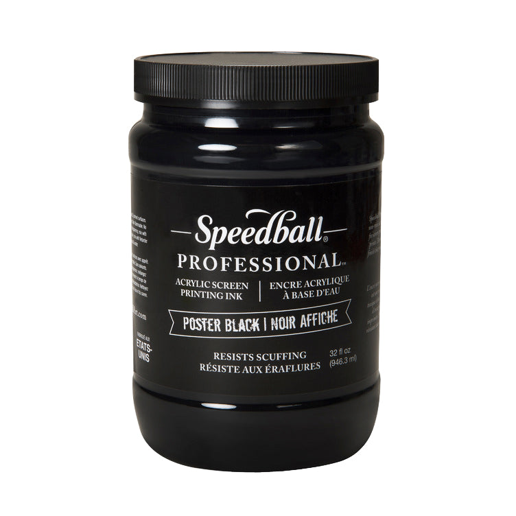 Speedball Professional Acrylic Screen Printing Ink - Poster Black