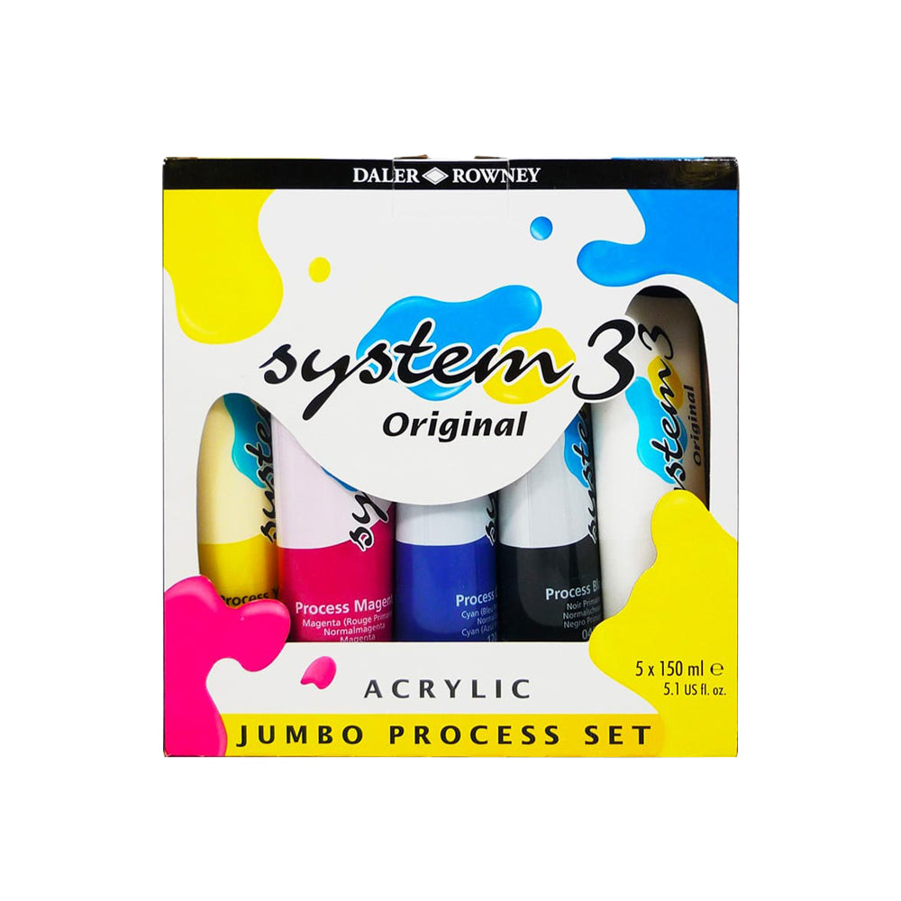 System3 Acrylic Paint - Process Colours - Set of 5