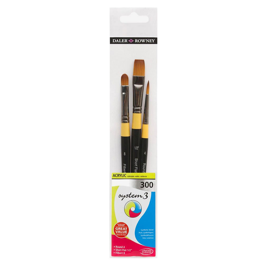 System 3 Acrylic Paint Brush Sets