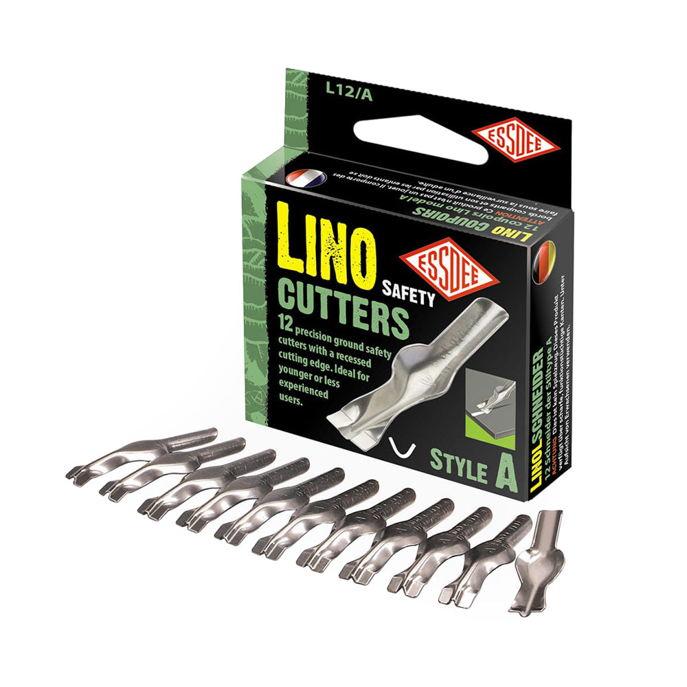 Essdee Lino Carving Safety Cutter Tips - Set of 12