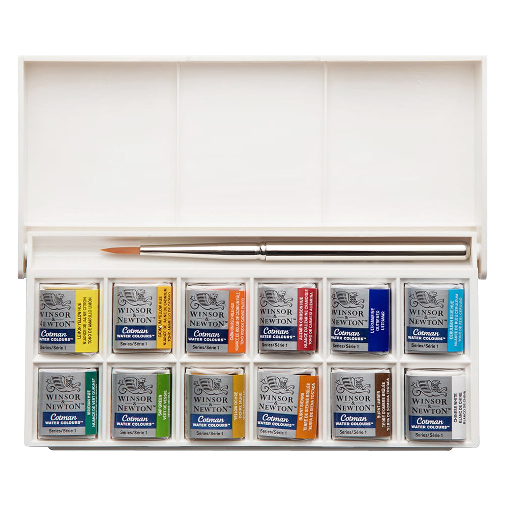 Winsor & Newton Watercolour Pocket Box Set - 12 Half Pan